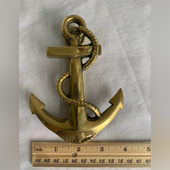 ✨SOLD✨ Brass Door Knocker Nautical Anchor with Screws - Picture 8 of 8